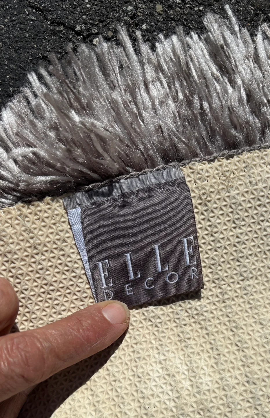 Grey Shag Rug - ELLE DECOR brand (48” x 30”) image indicator(4)