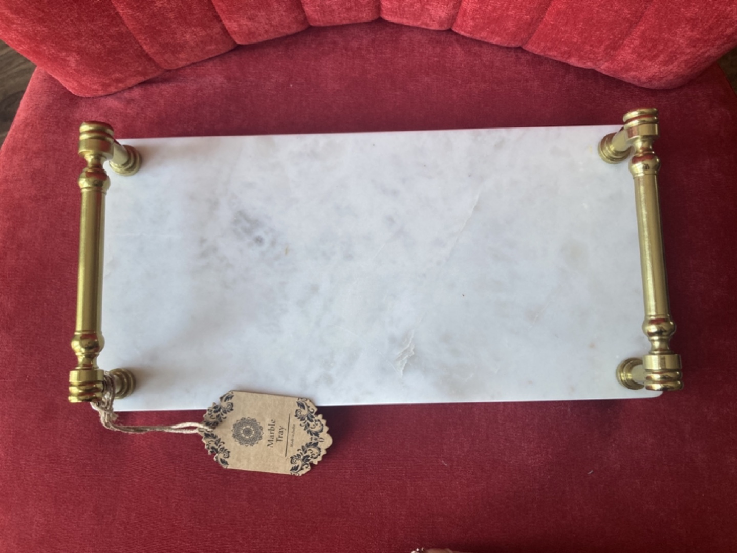 Marble Tray with Gold Handles‼️Take the decor FREE‼️‼️ - photo 2