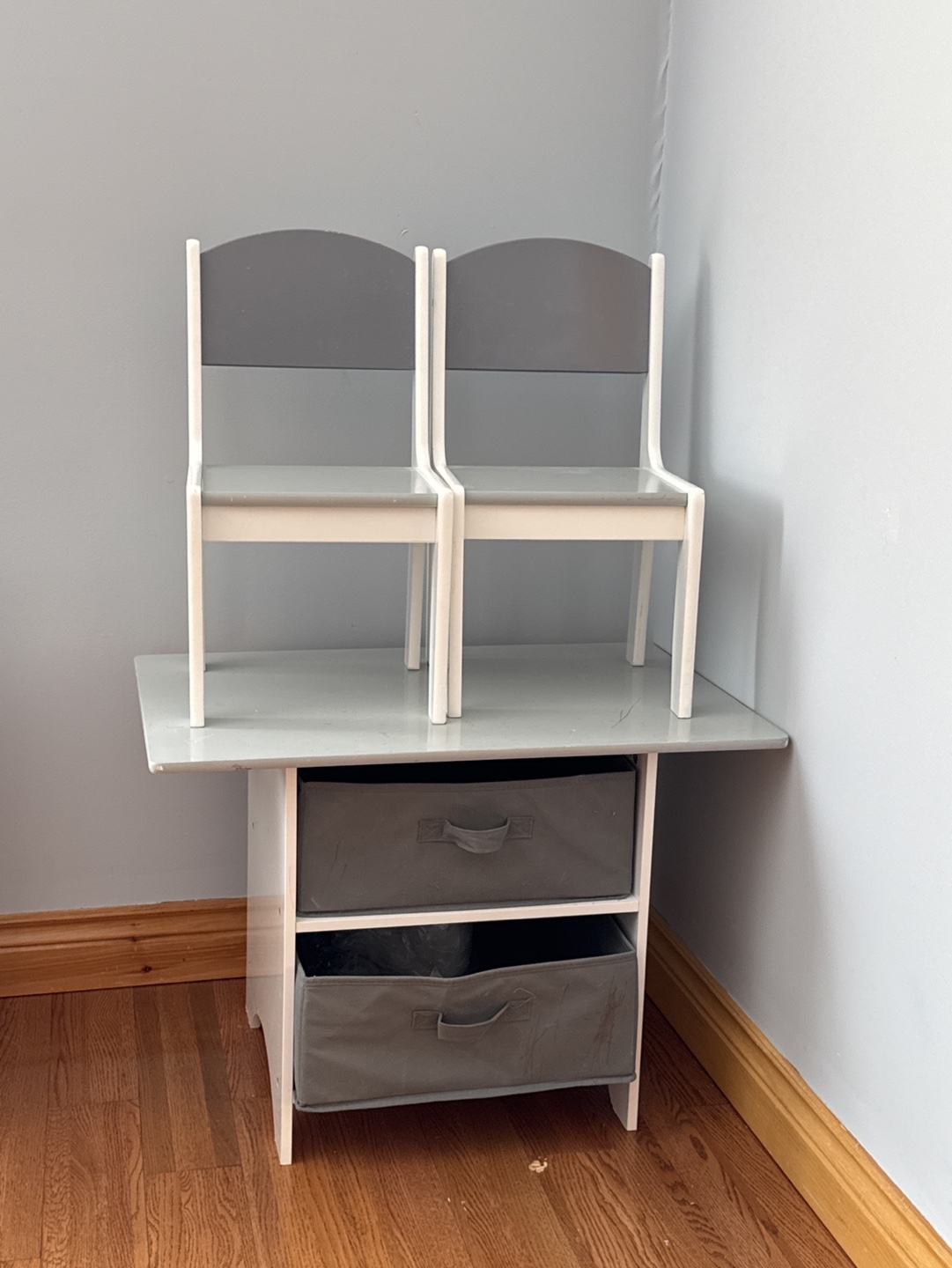 Kids Table and Chairs Set with Storage