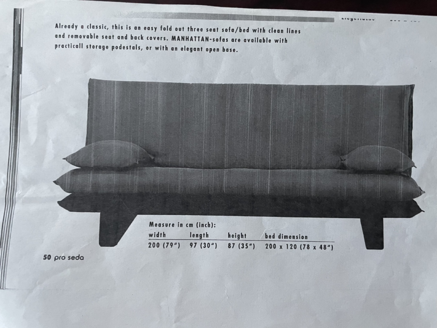 Vintage Manhattan Sofa Bed