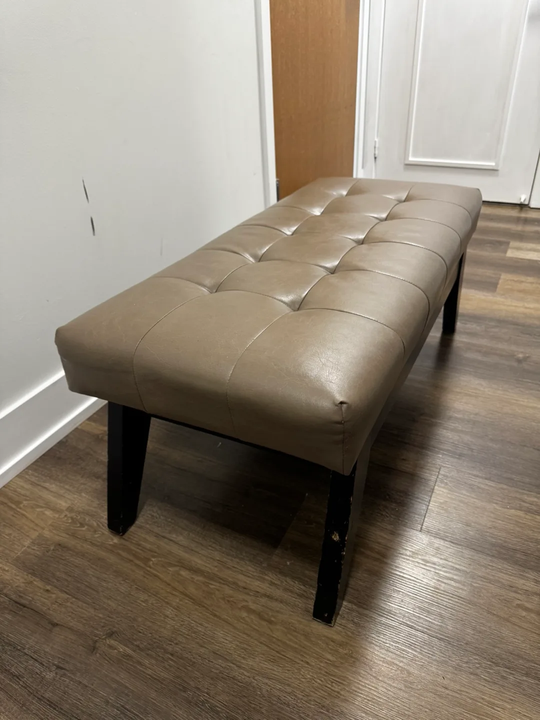 Brown Leatherette Bench image indicator(2)