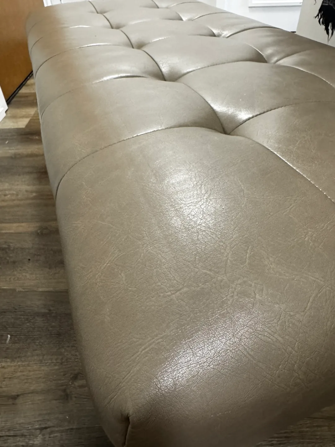 Brown Leatherette Bench image indicator(4)