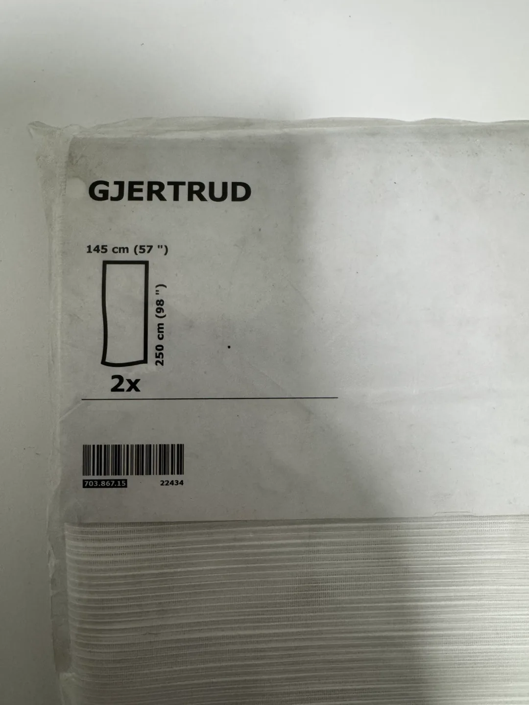 IKEA GJERTUD Curtains - White - 4 Panels image indicator(2)