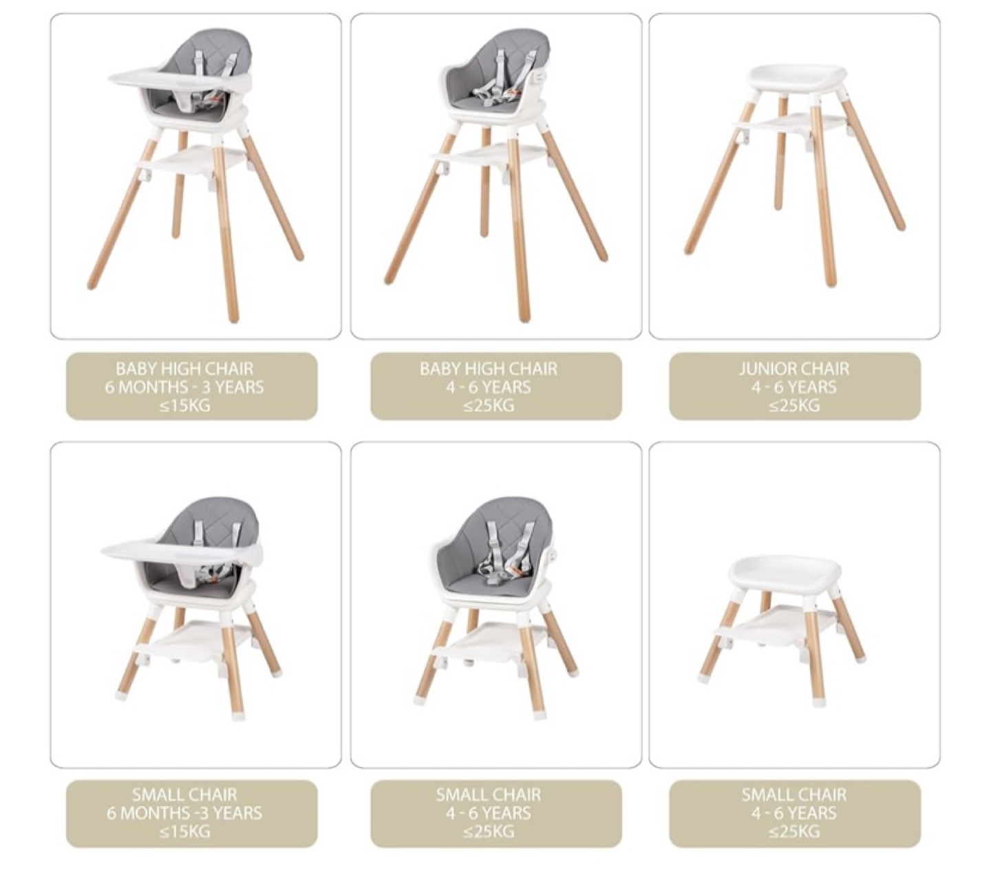 Costway Baby High Chair - 6 in 1 convertible - photo 3