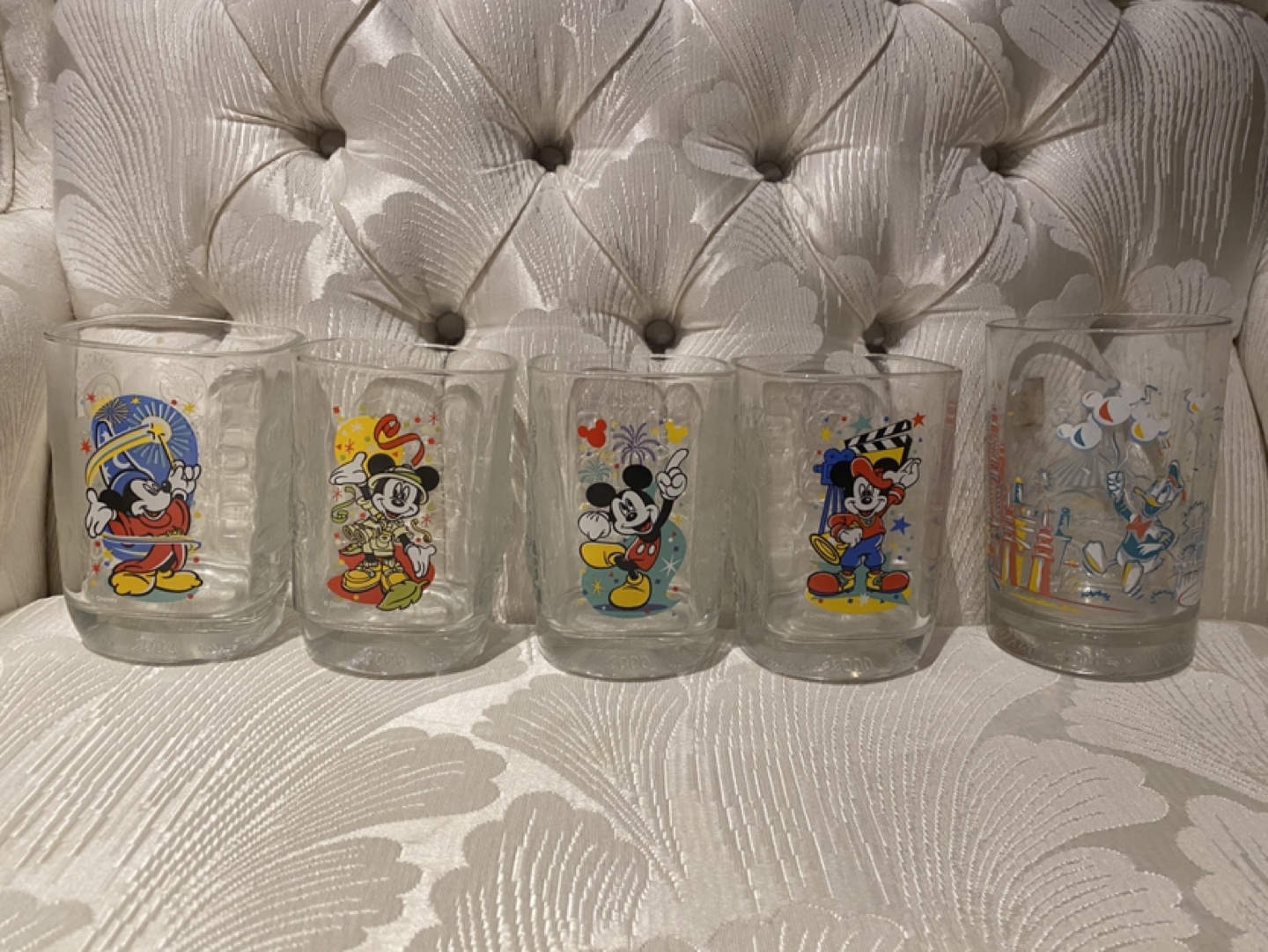 Set of Five Vintage McDonald's Disney Glasses