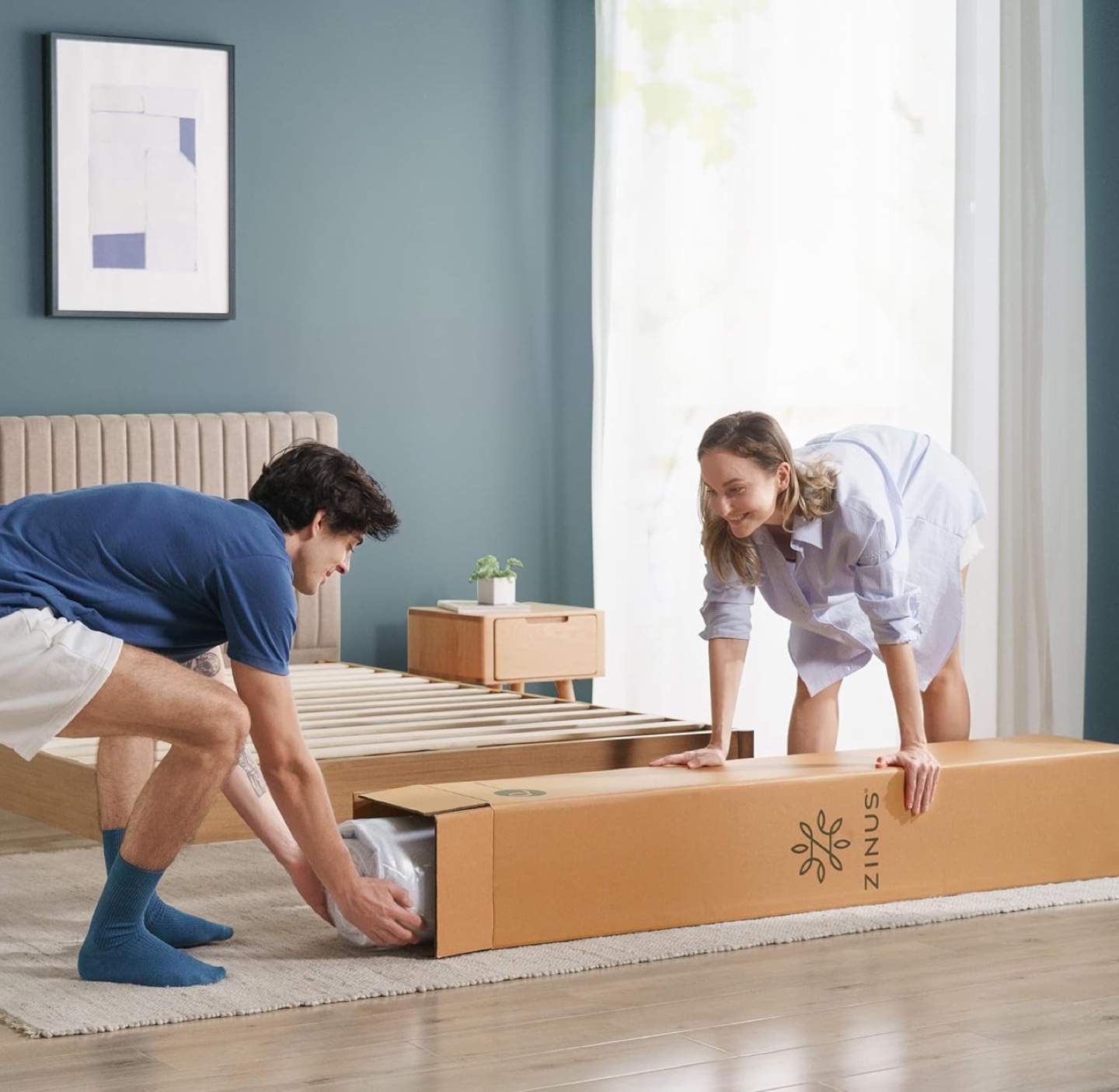 Zinus 12 inch Full Mattress - Memory Foam Mattress (BRAND NEW) - photo 3