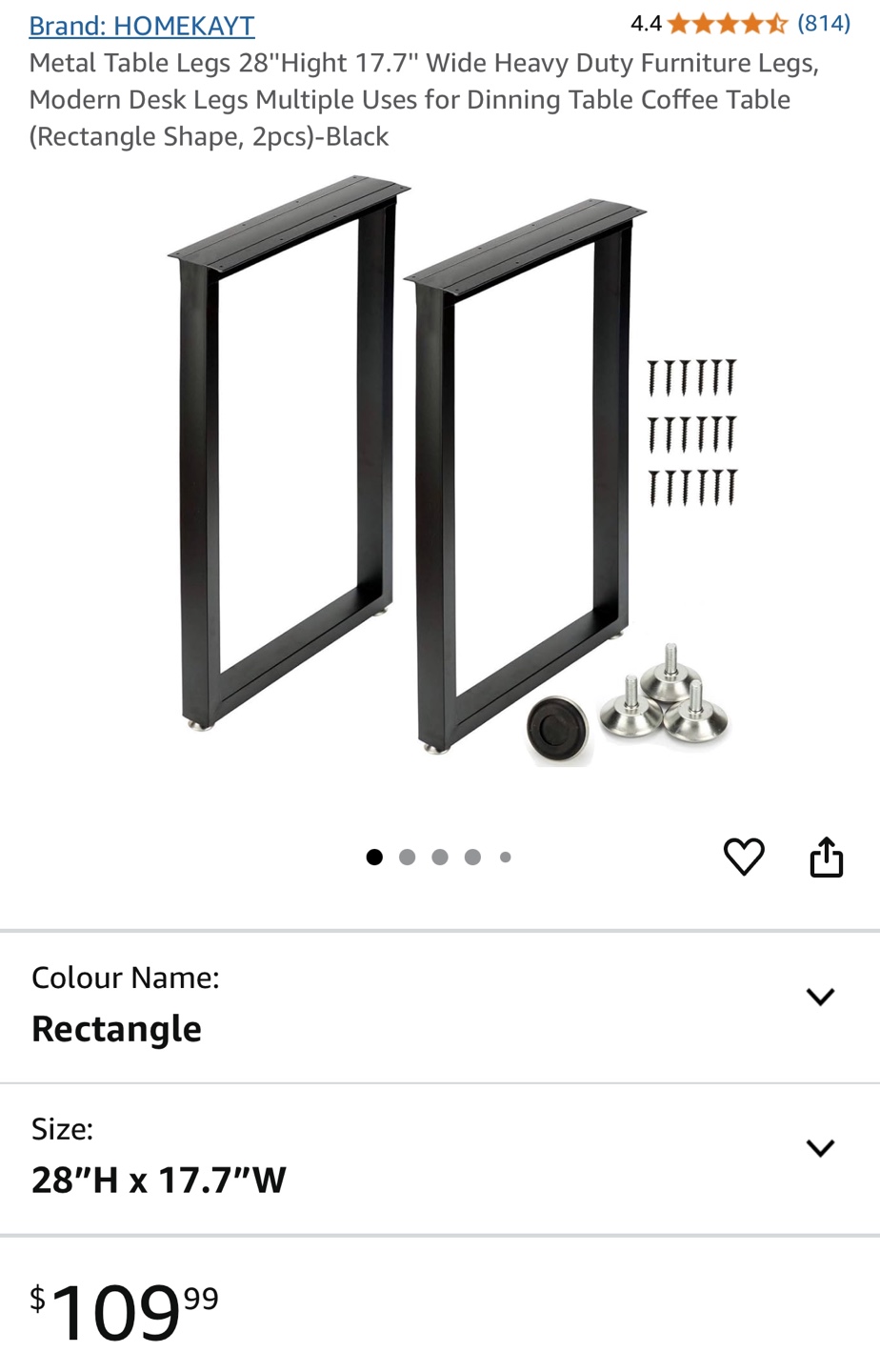 Furniture Legs / Desk top Legs