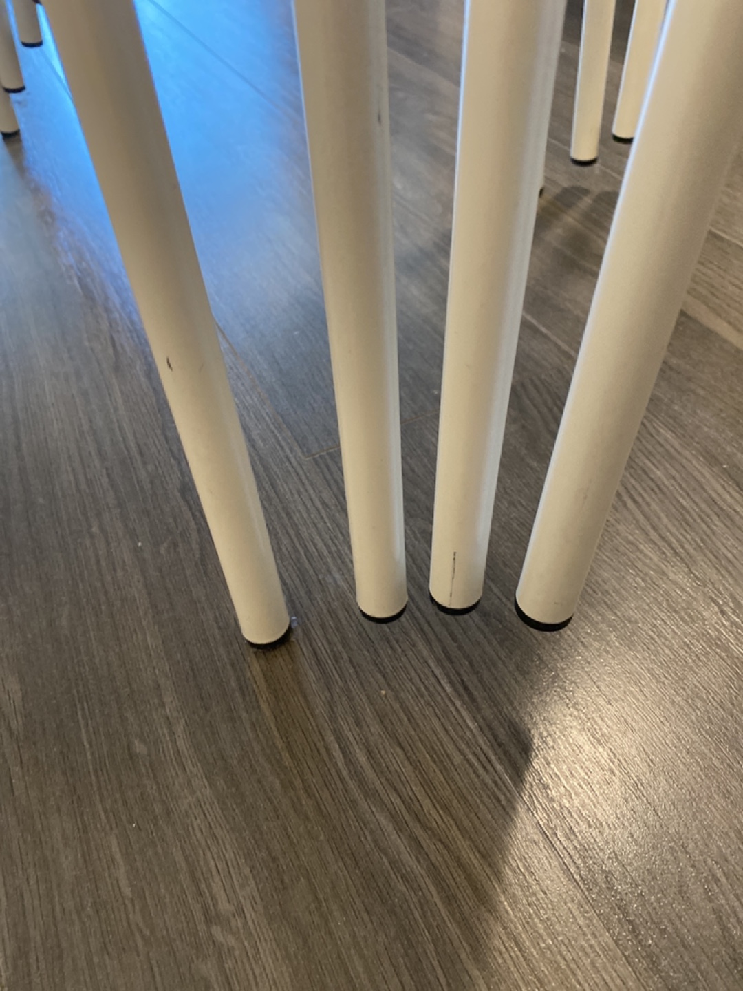 Set of four white IKEA ADDE chairs - photo 3