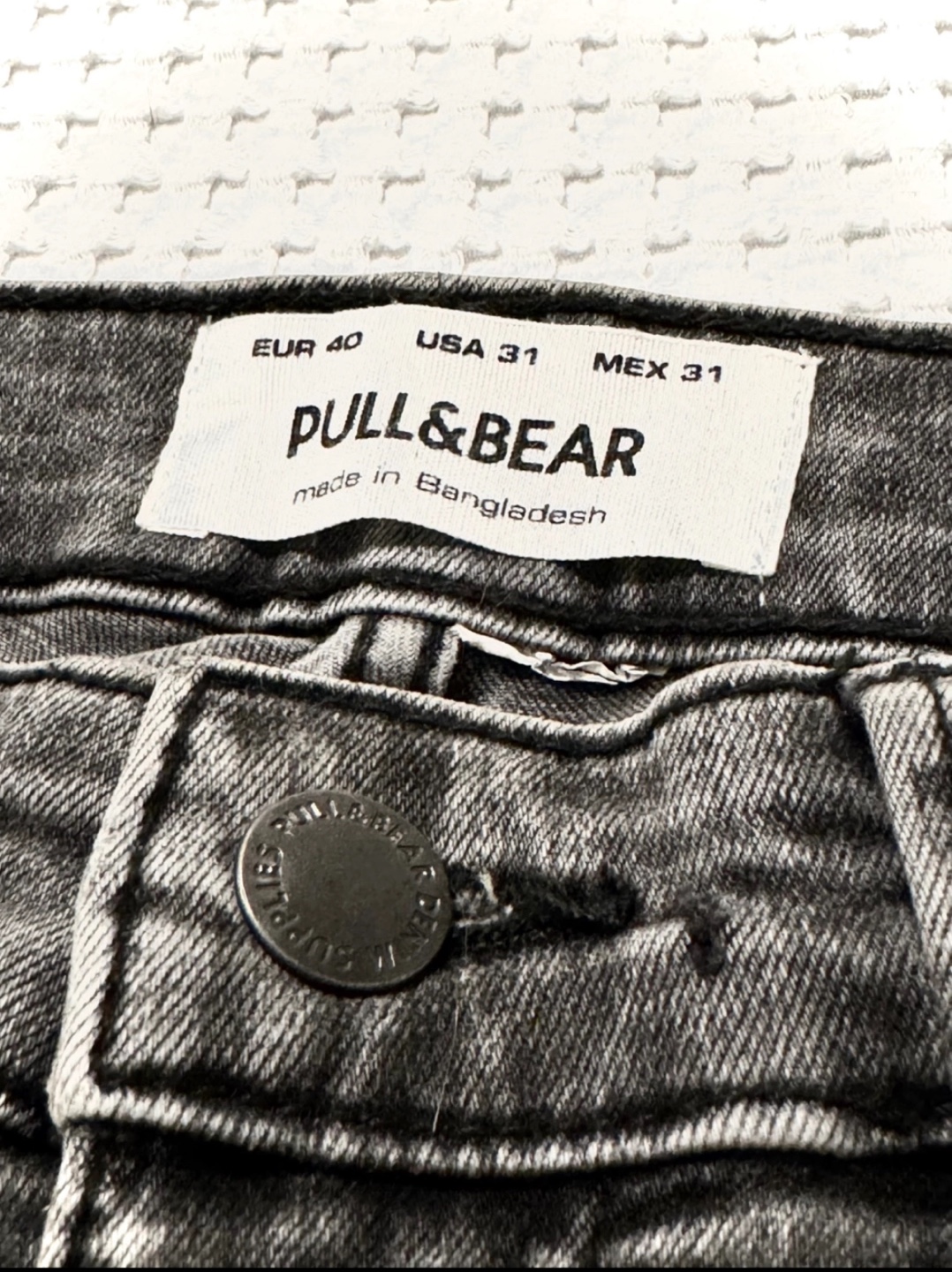 Pull&Bear Men's Grey Skinny Jeans - Size 31