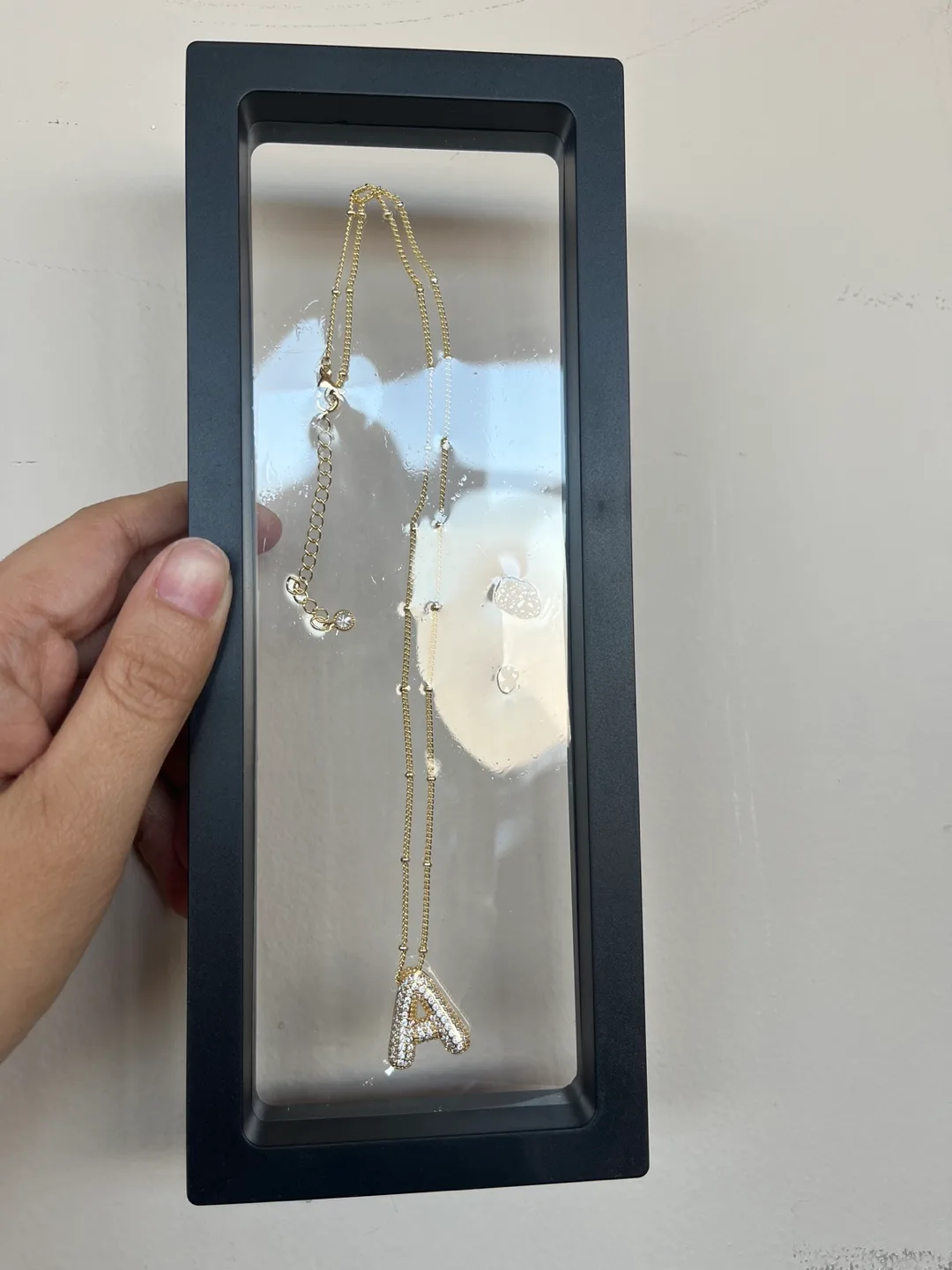 Fancy Gold color Initial A Necklace image indicator(3)