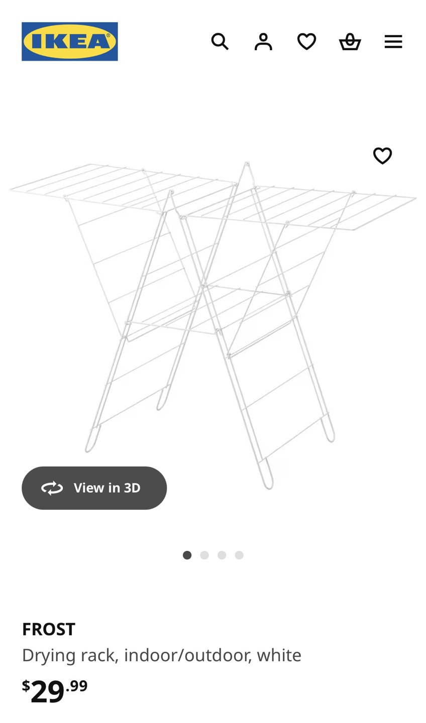 IKEA FROST Drying Rack - White - photo 3