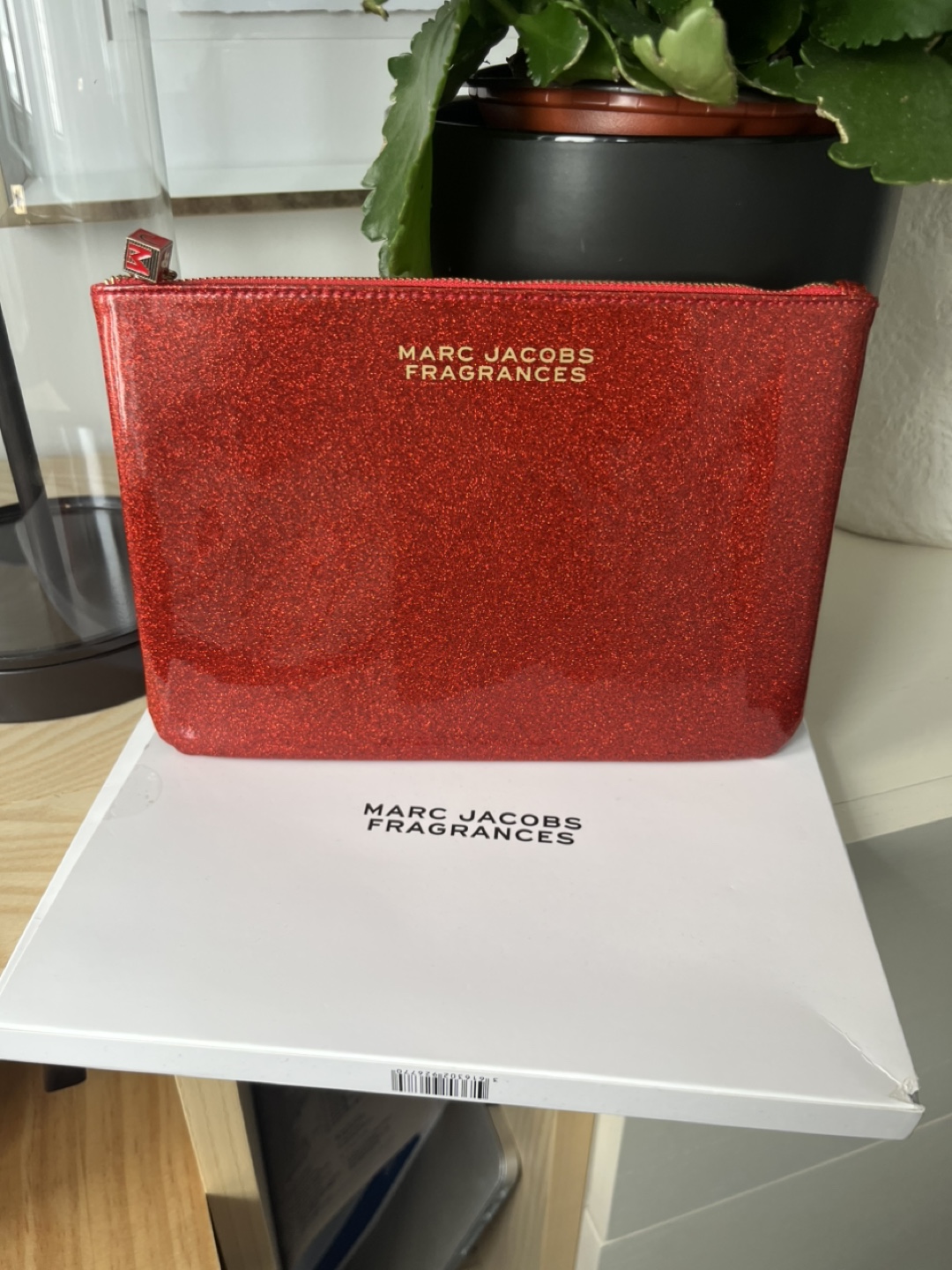 Marc Jacobs Fragrances Red Glitter Cosmetic Pouch