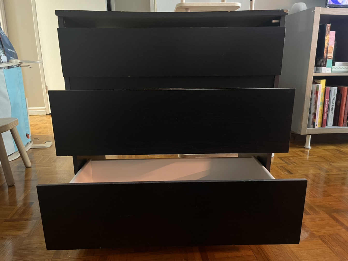 Three-Drawer Chest - Black-Brown - photo 2