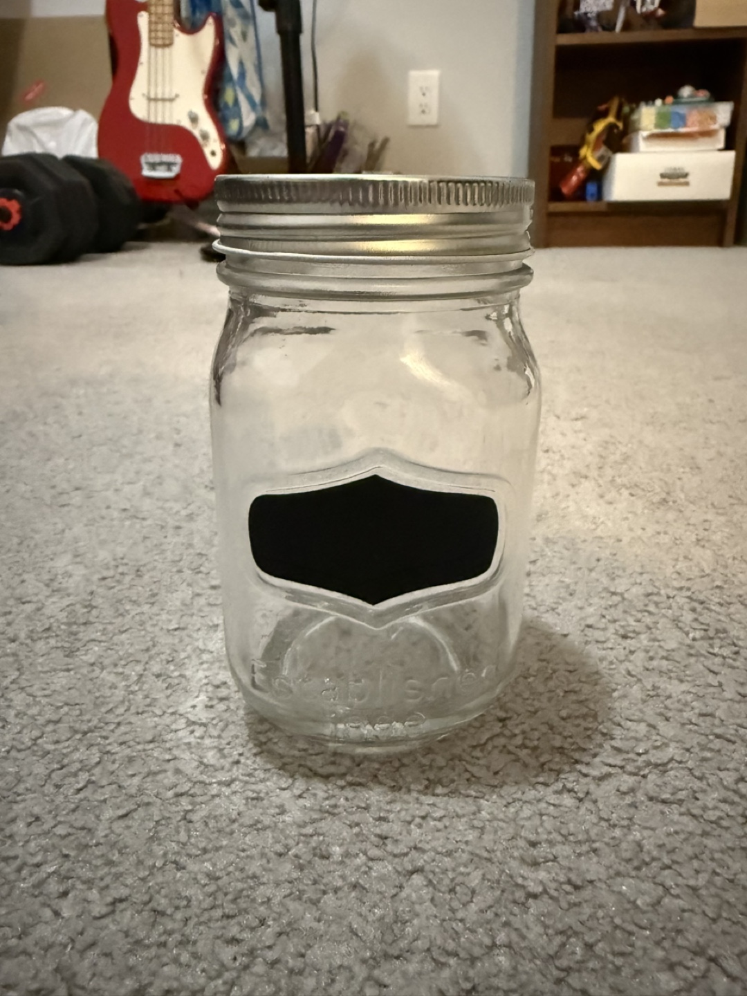 Mason Jar with chalkboard label