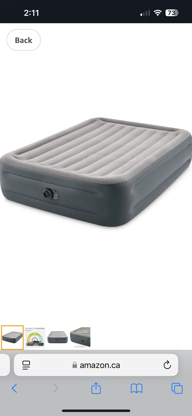 Queen Inflatable Air Mattress (read description) #freecycle thumbnail