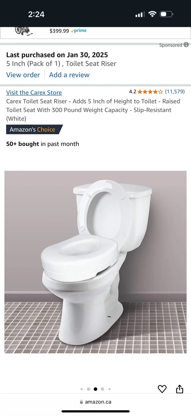 Carex Toilet Seat Riser - 5 Inch image indicator(4)