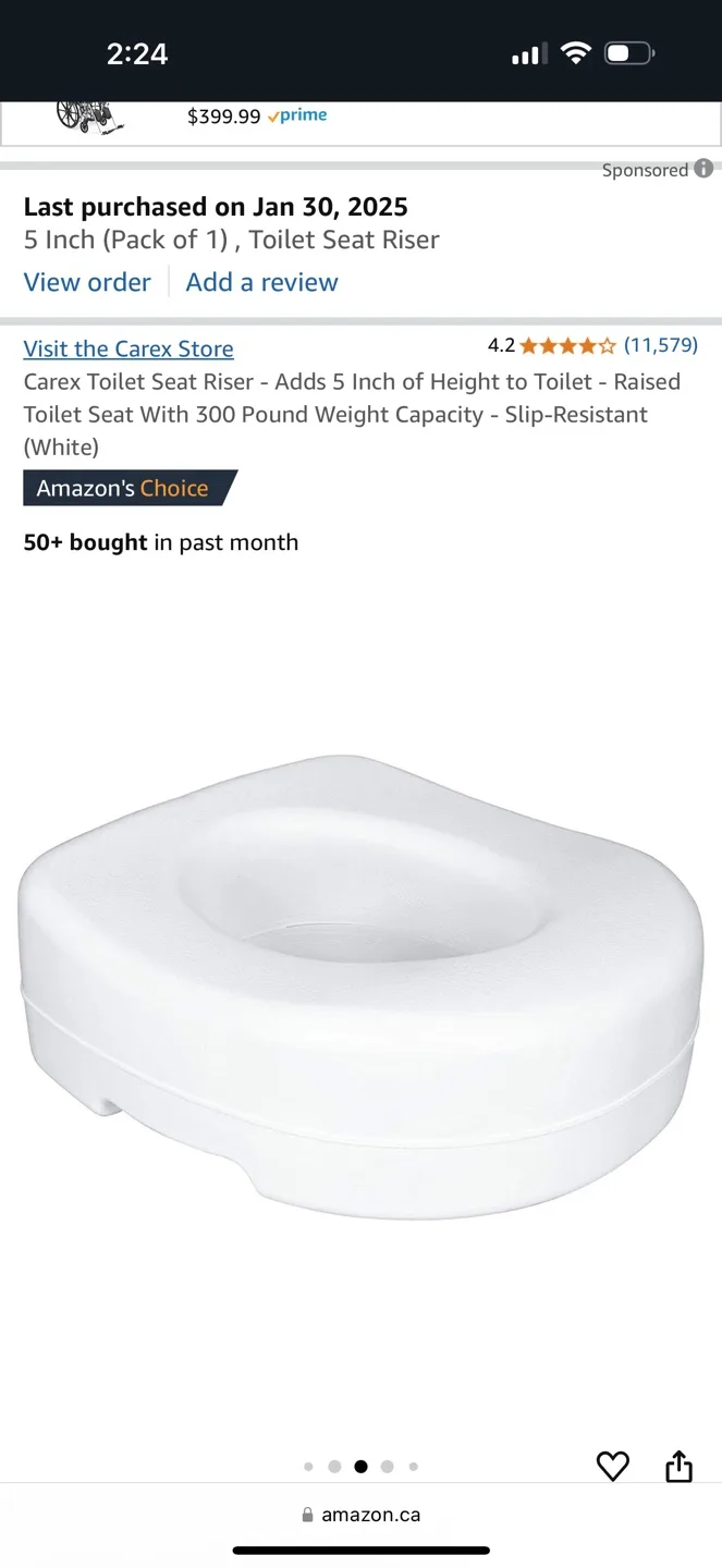 Carex Toilet Seat Riser - 5 Inch image indicator(3)