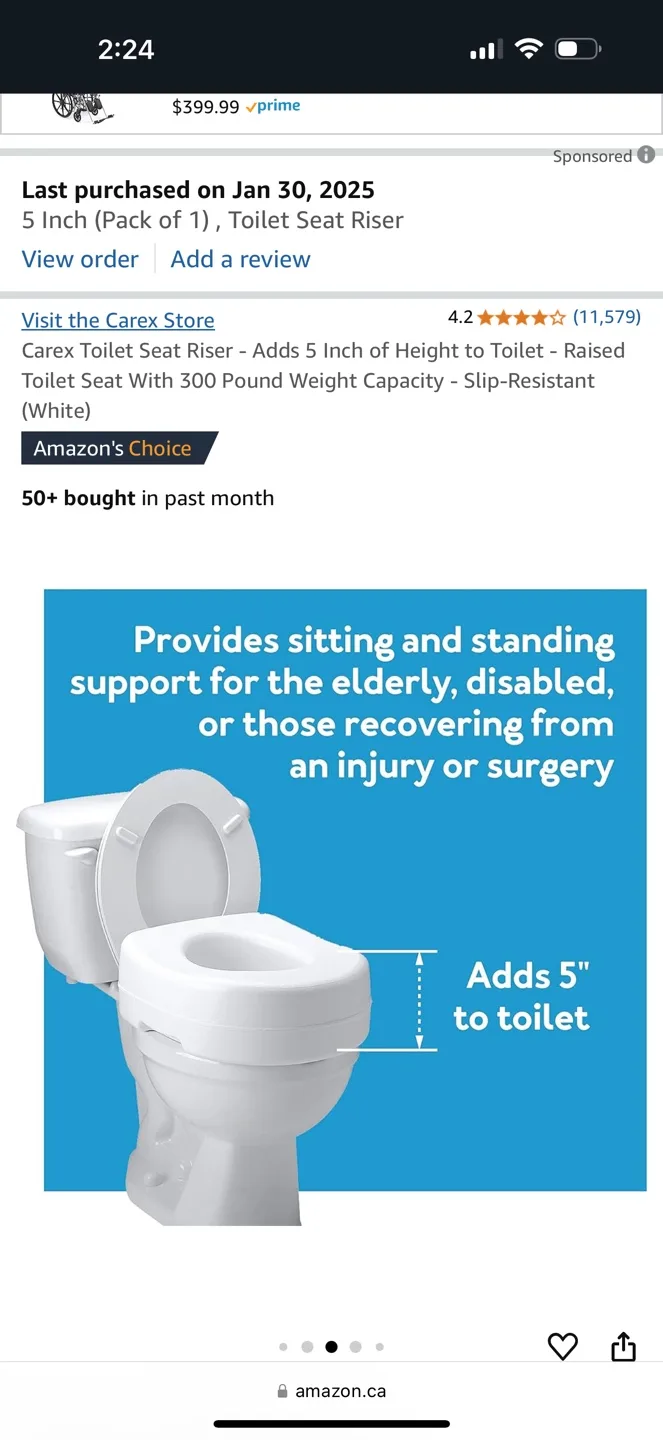 Carex Toilet Seat Riser - 5 Inch image indicator(5)