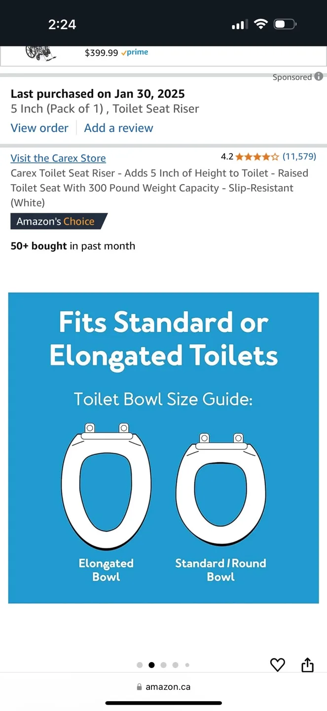 Carex Toilet Seat Riser - 5 Inch image indicator(6)