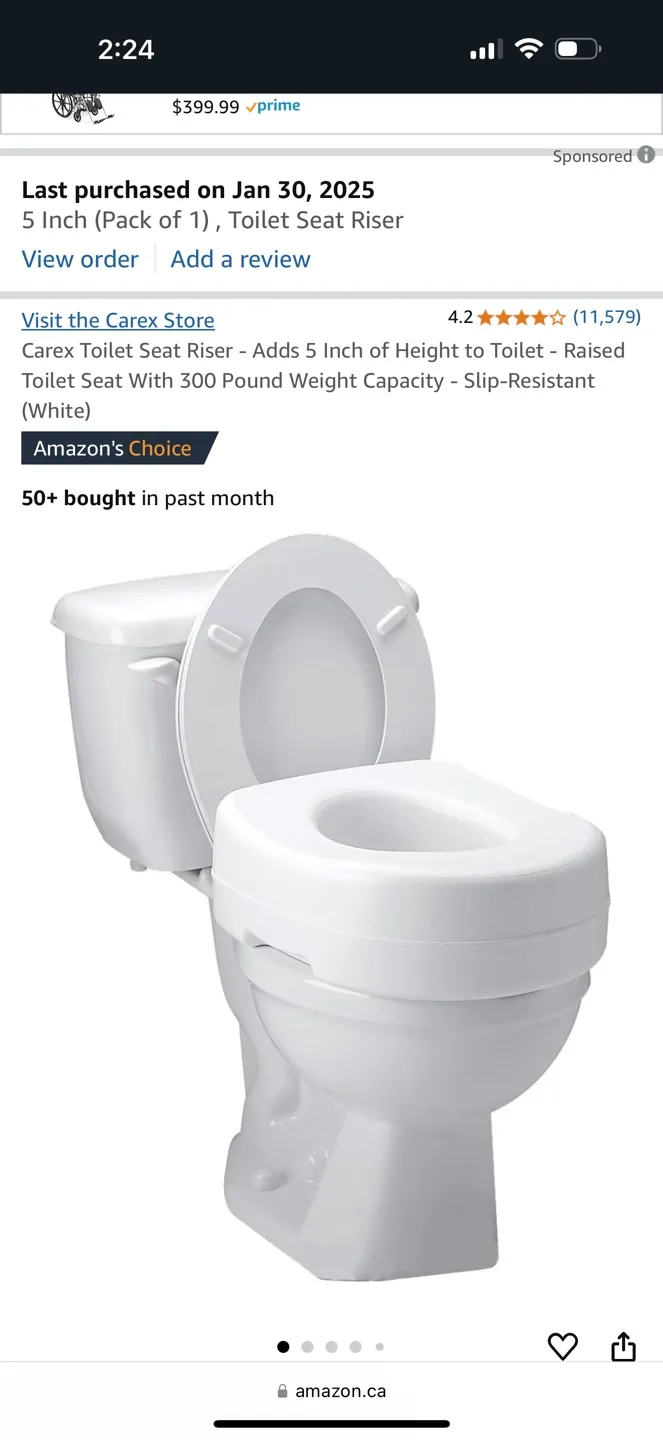 Carex Toilet Seat Riser - 5 Inch image indicator(7)