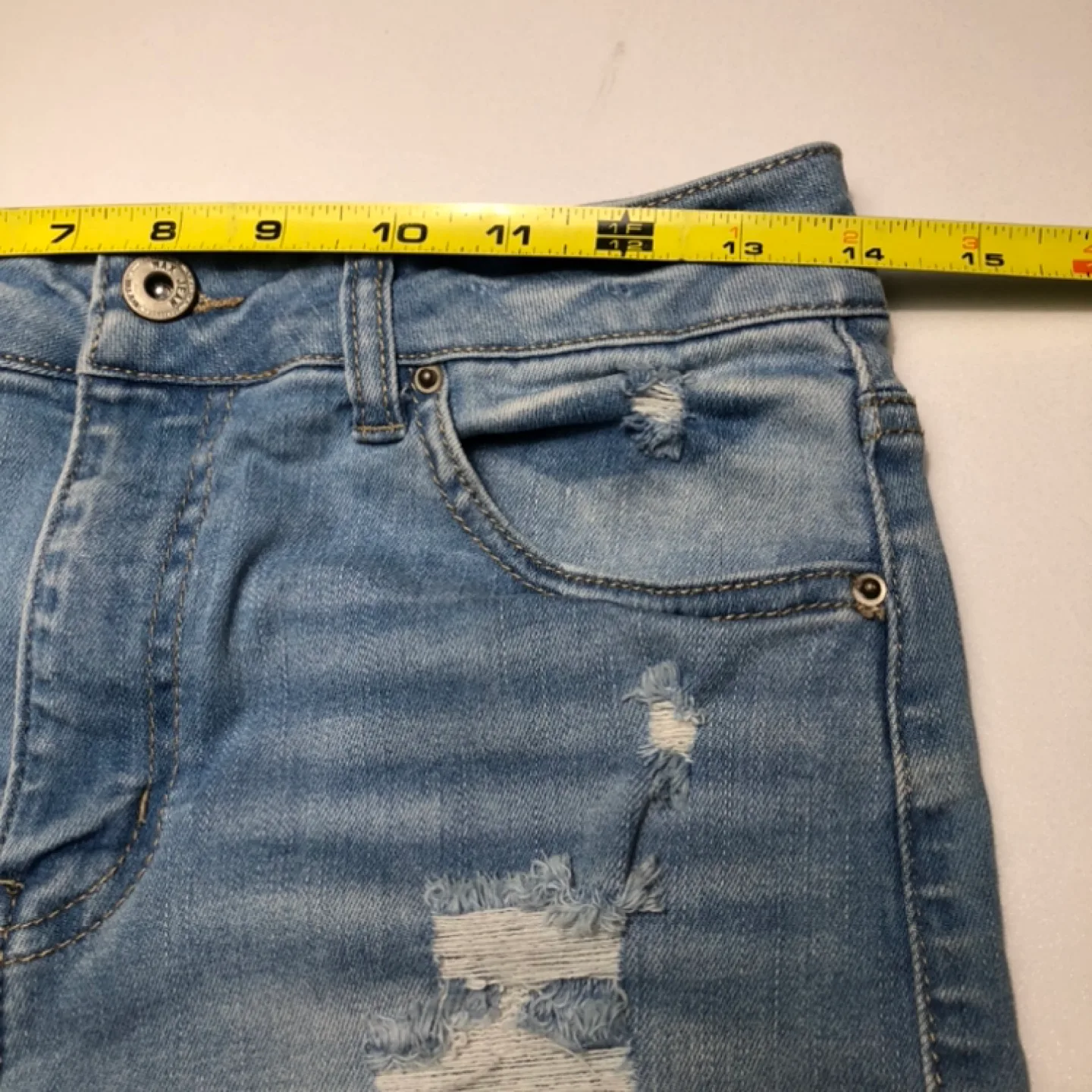 Wax Jean Collection Distressed Denim Shorts image indicator(7)