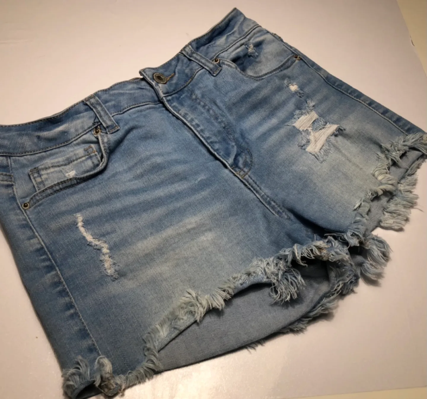 Wax Jean Collection Distressed Denim Shorts image indicator(2)