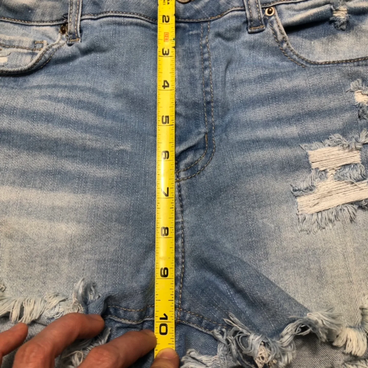 Wax Jean Collection Distressed Denim Shorts image indicator(9)