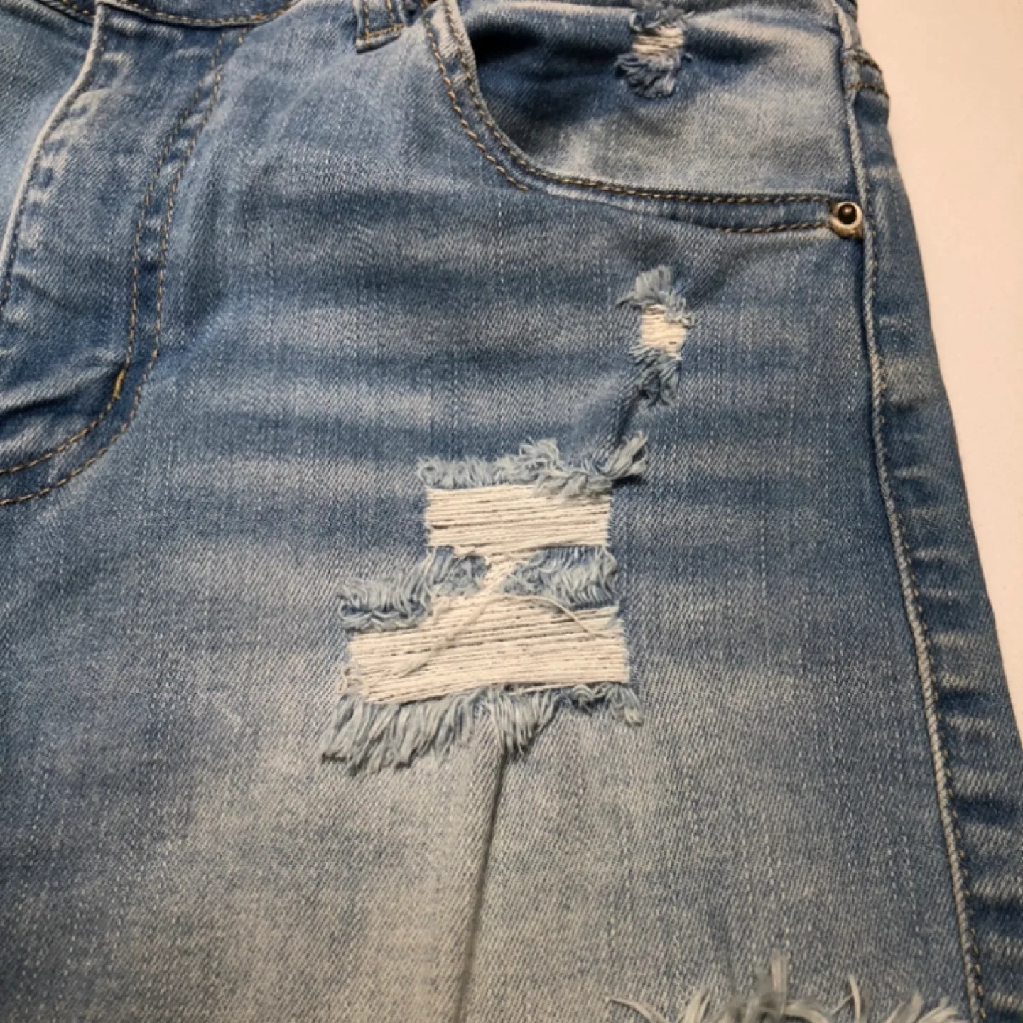 Wax Jean Collection Distressed Denim Shorts image indicator(4)