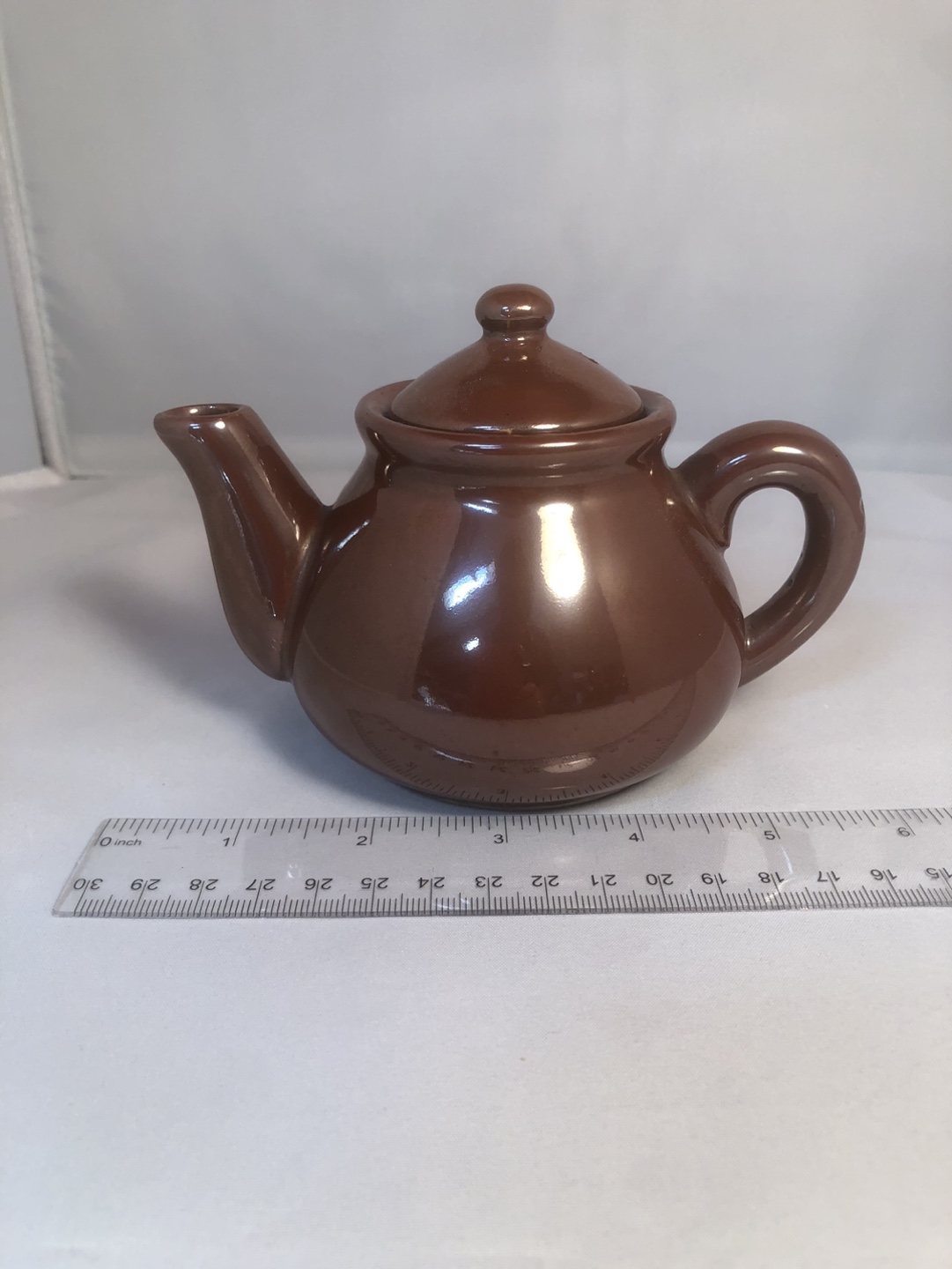 Miniature Brown Glazed Teapot - Japan