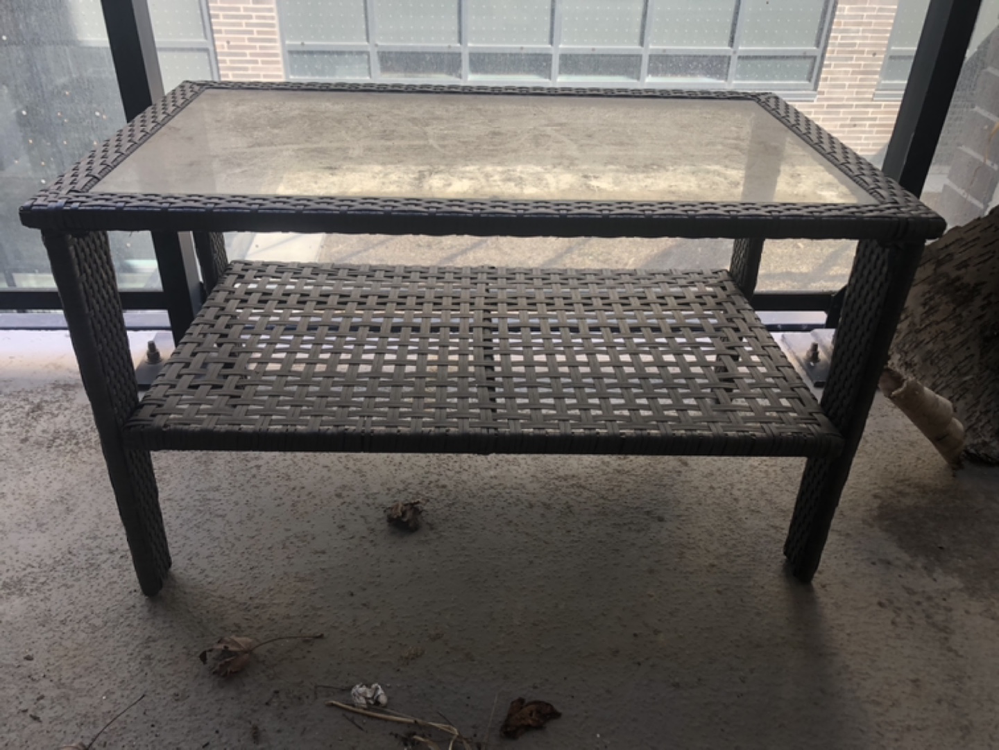 Outdoor Patio Table with Glass Top