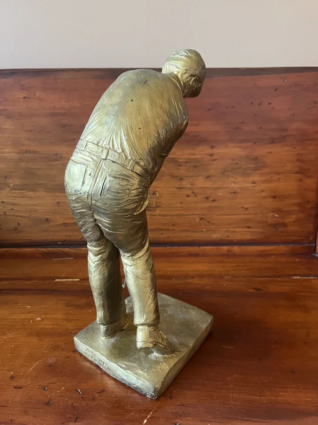 Vintage 1970s Bronze Golfer Sculpture image indicator(3)