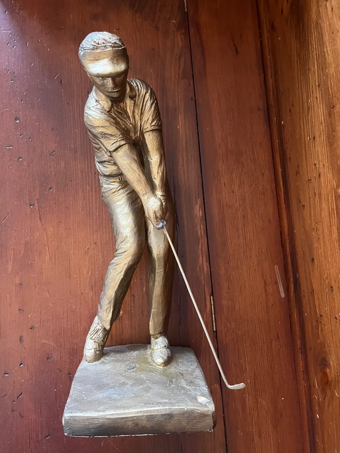 Vintage 1970s Bronze Golfer Sculpture image indicator(8)