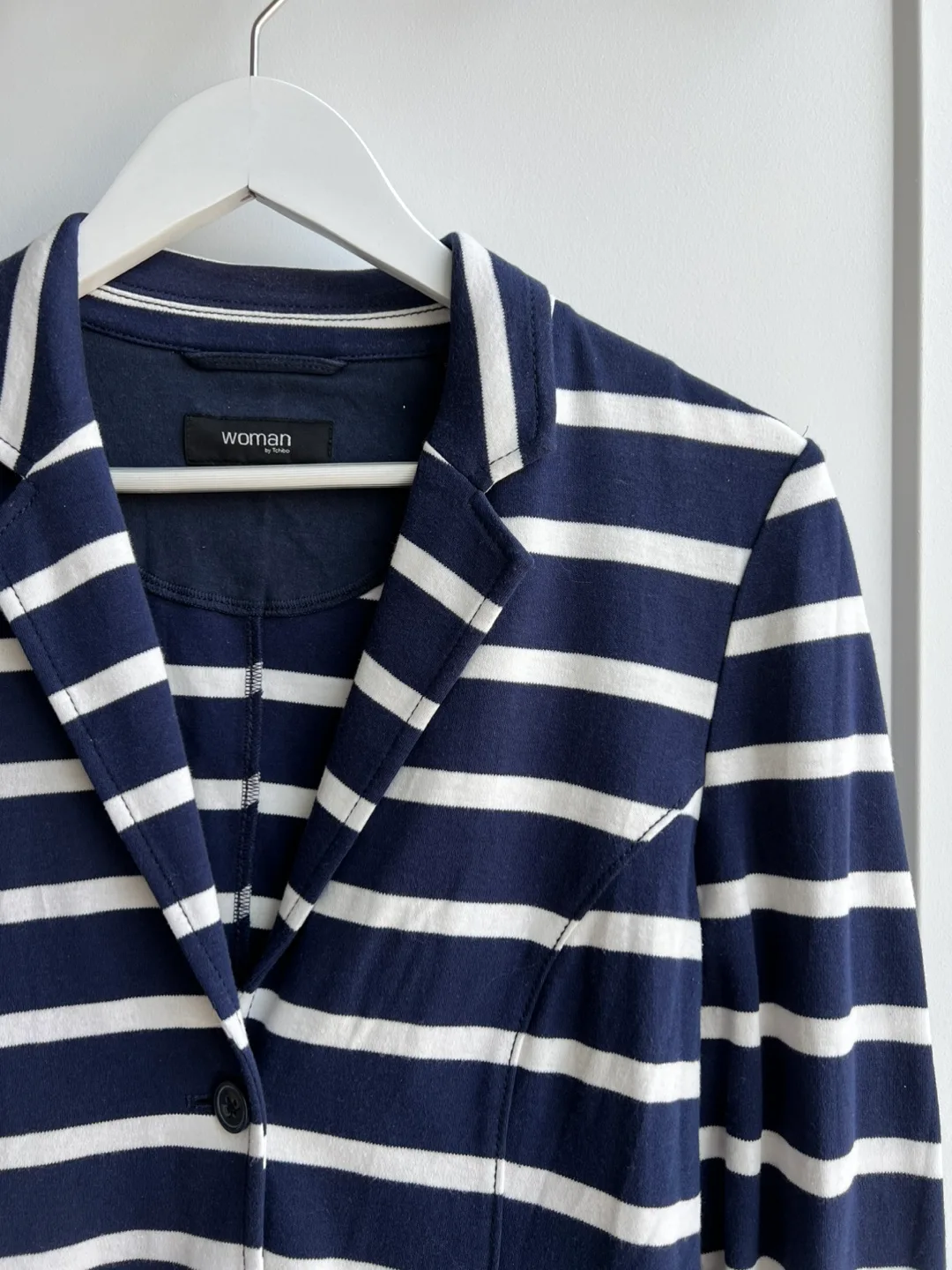 Navy and White Thin Blazer image indicator(2)