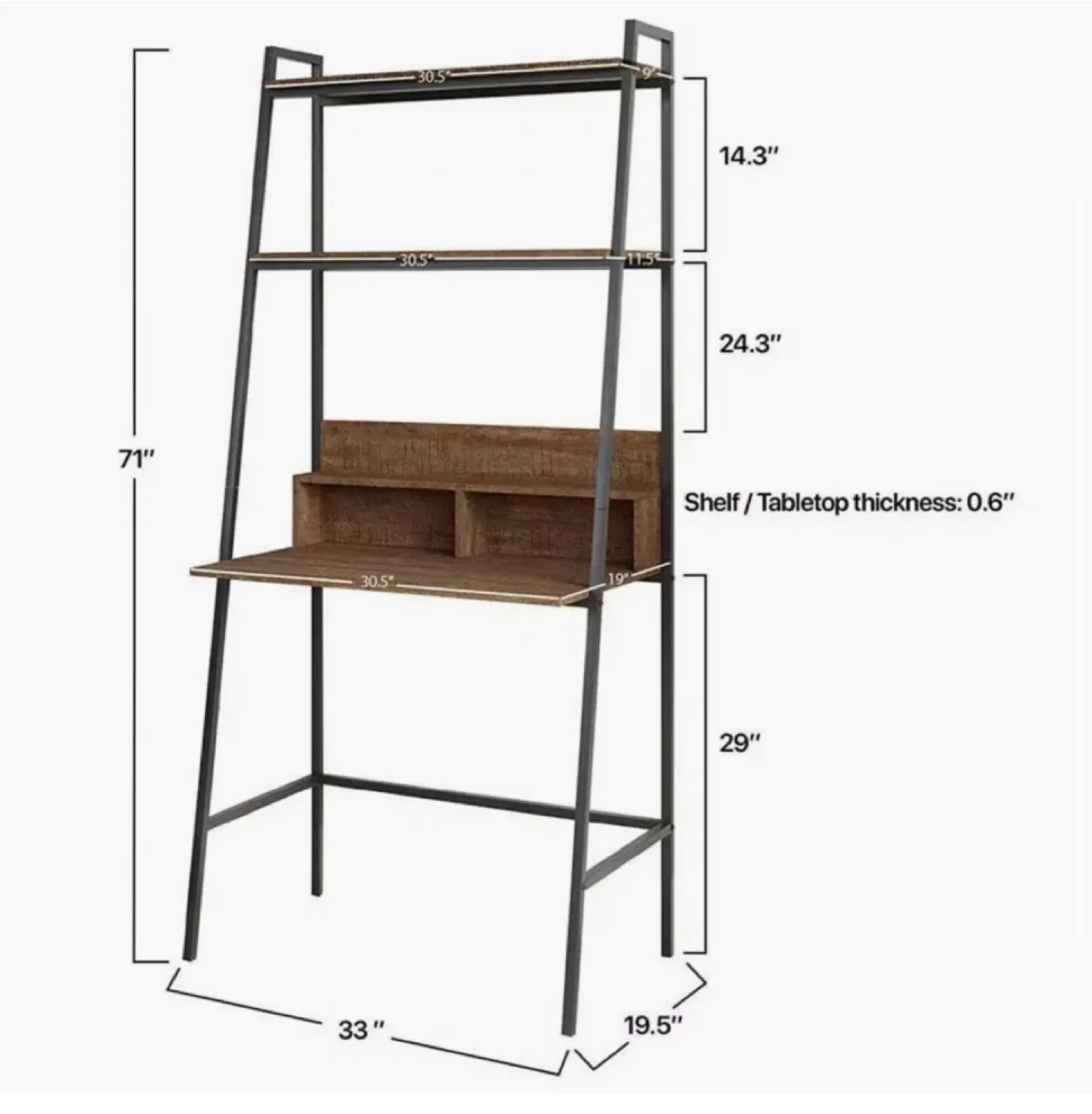 Computer Desk with Shelves image indicator(4)