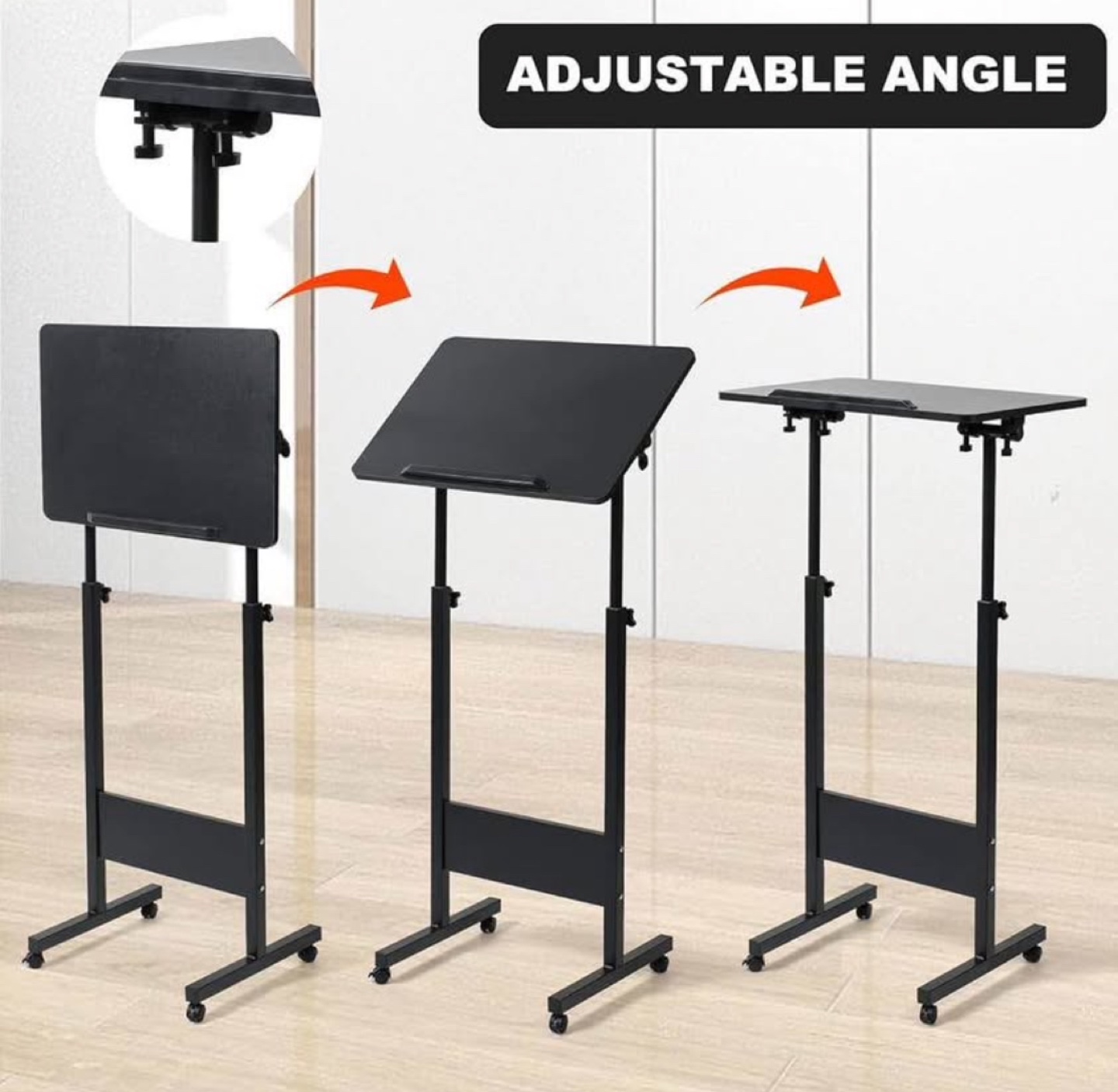 Adjustable Height Mobile Laptop Table Stand - photo 5