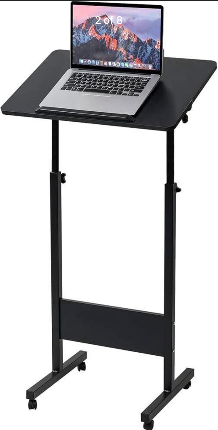 Adjustable Height Mobile Laptop Table Stand