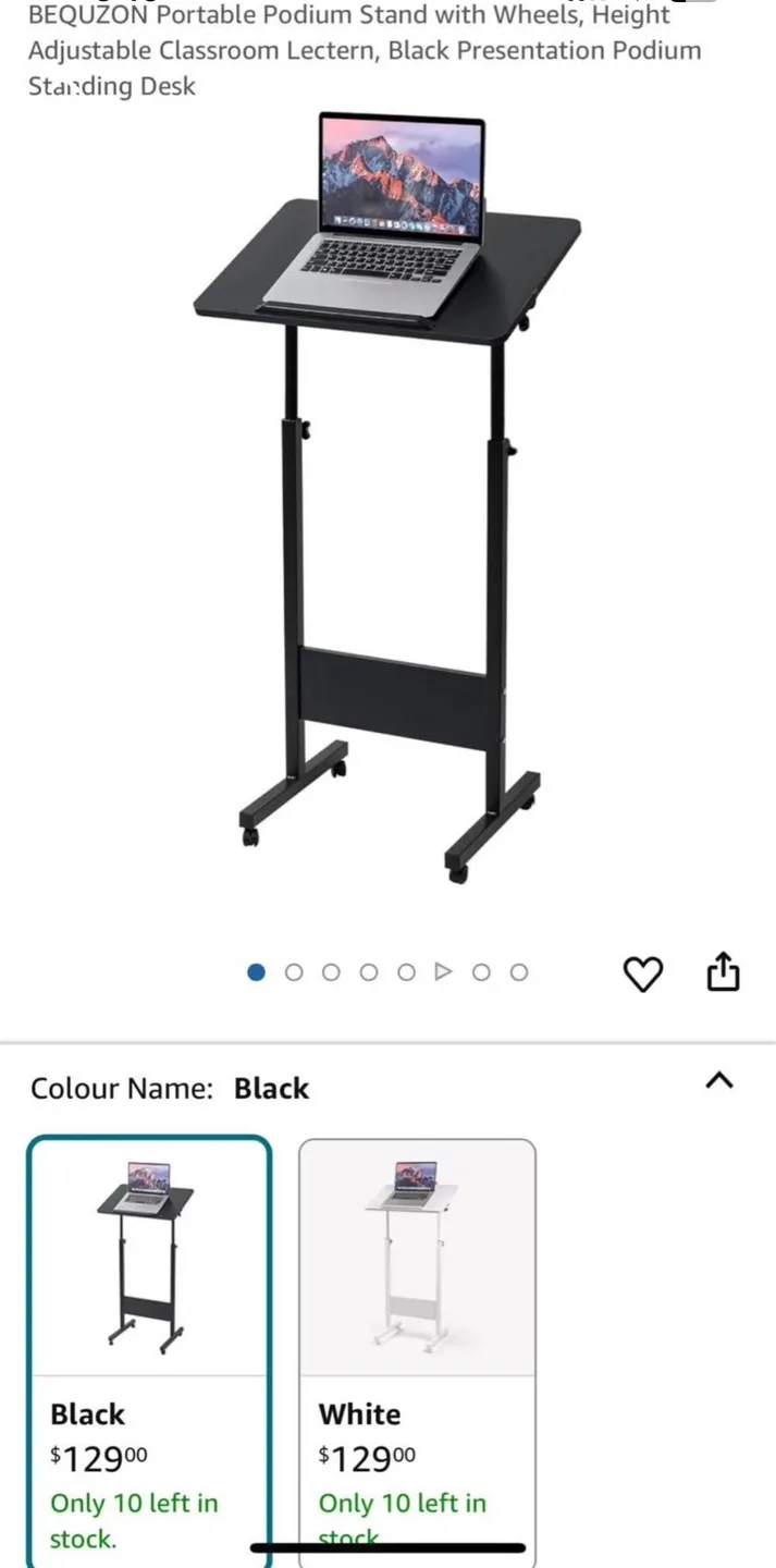 Adjustable Height Mobile Laptop Table Stand image indicator(7)
