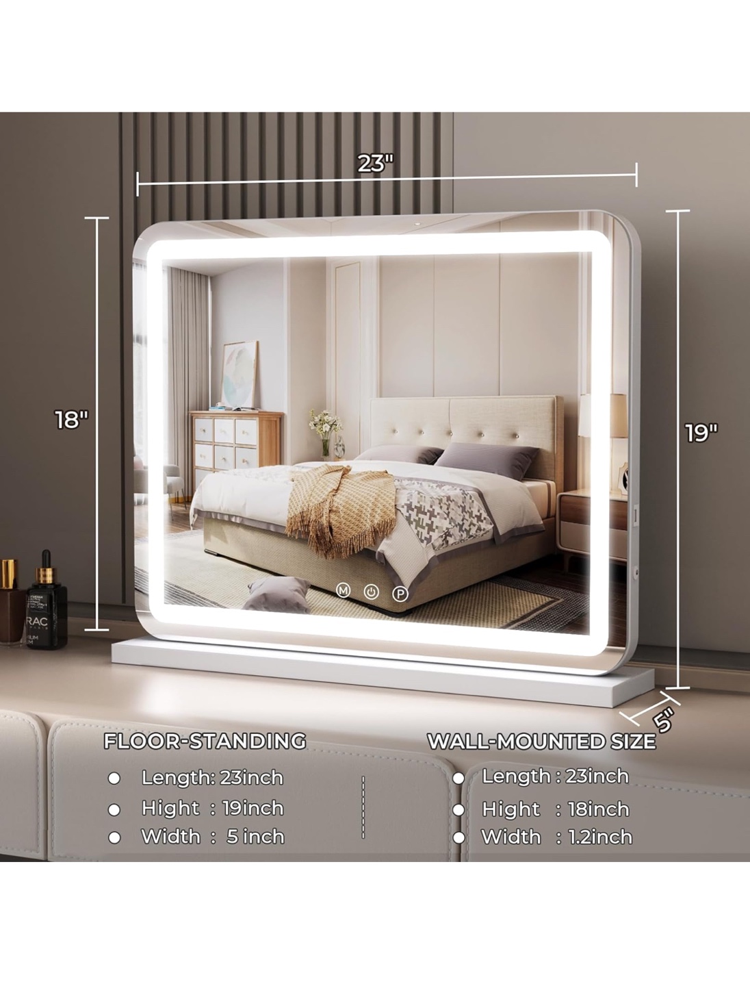 LED Lighted Vanity Mirror - Floor Standing & Wall Mounted - photo 3