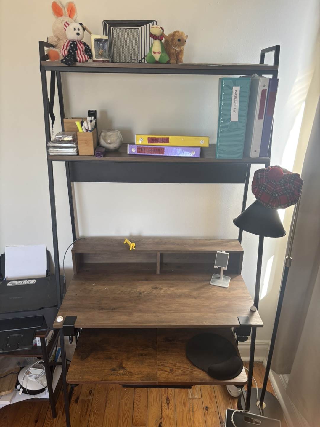 Industrial Style Desk with Shelves - photo 2