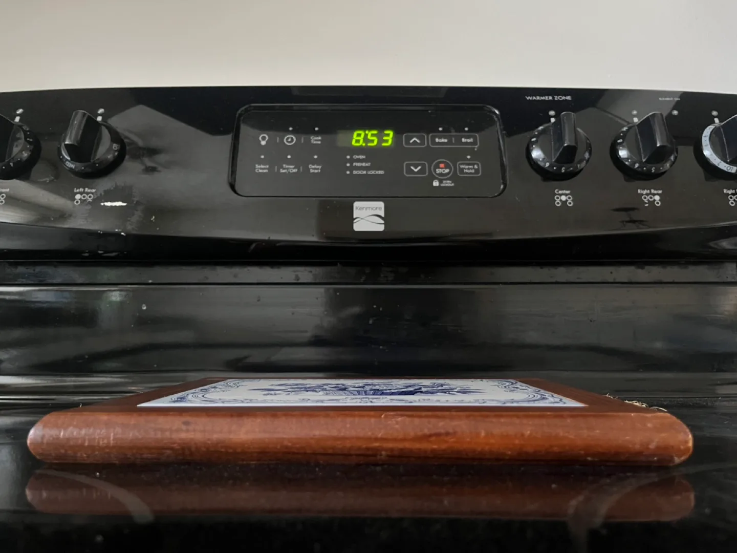 Vintage Portuguese Tile Trivet with Wooden Frame image indicator(5)