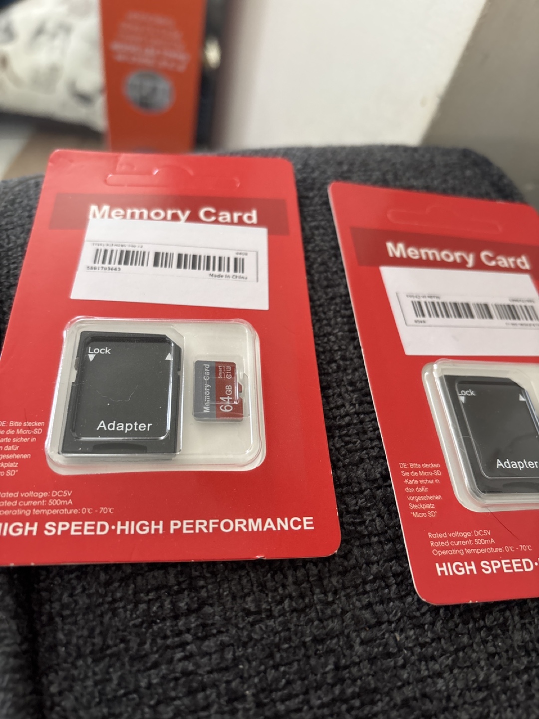 Two 64GB Micro SD Cards with Adapters