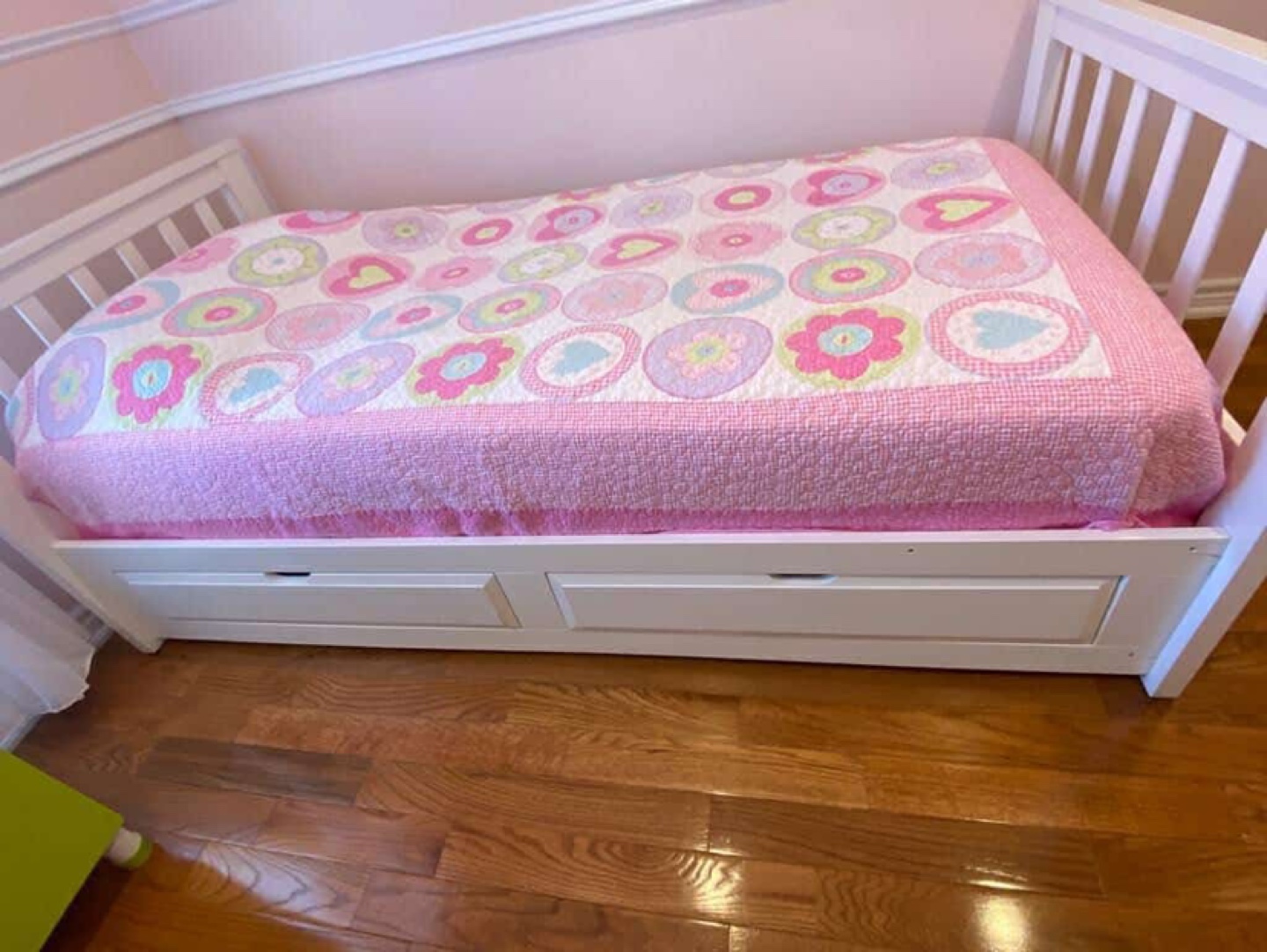 White Twin Daybed with Two Storage Drawers - photo 2