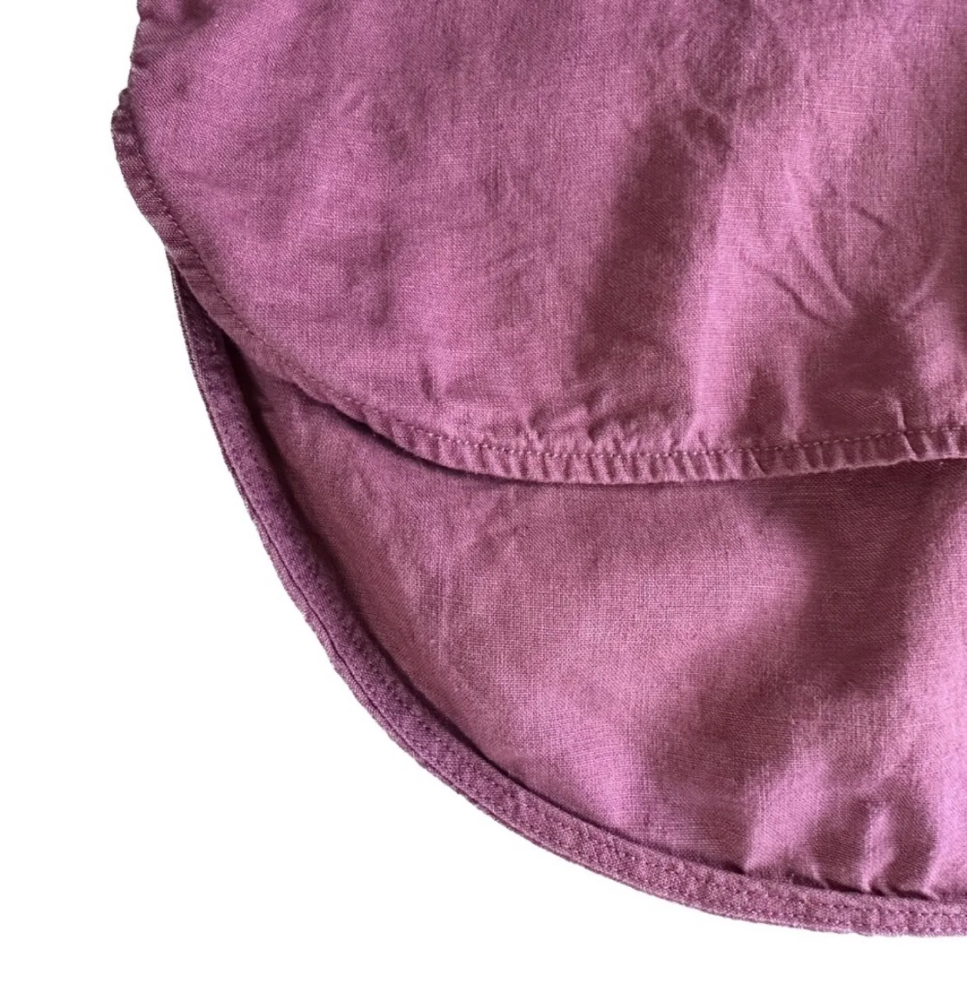 Athleta Playa Purple Oversized Linen Button-Down Shirt Large image indicator(6)