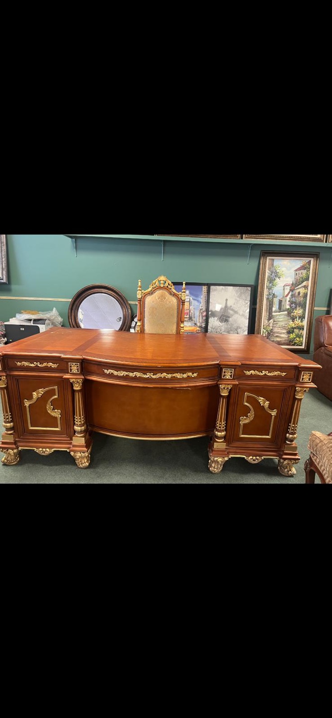 Executive Wooden Desk with Chair