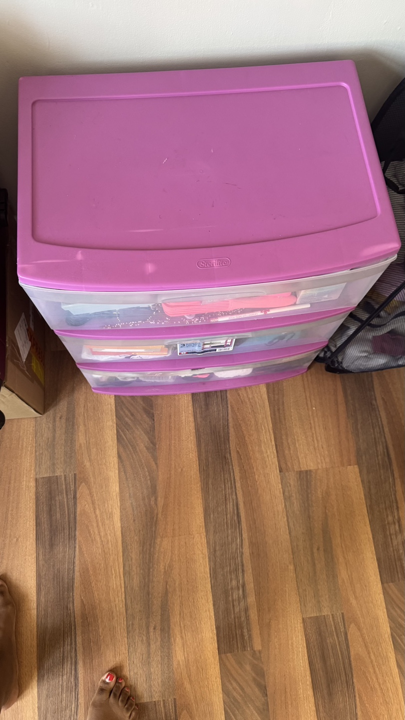 Sterilite 3-Drawer Cart - Purple - photo 2
