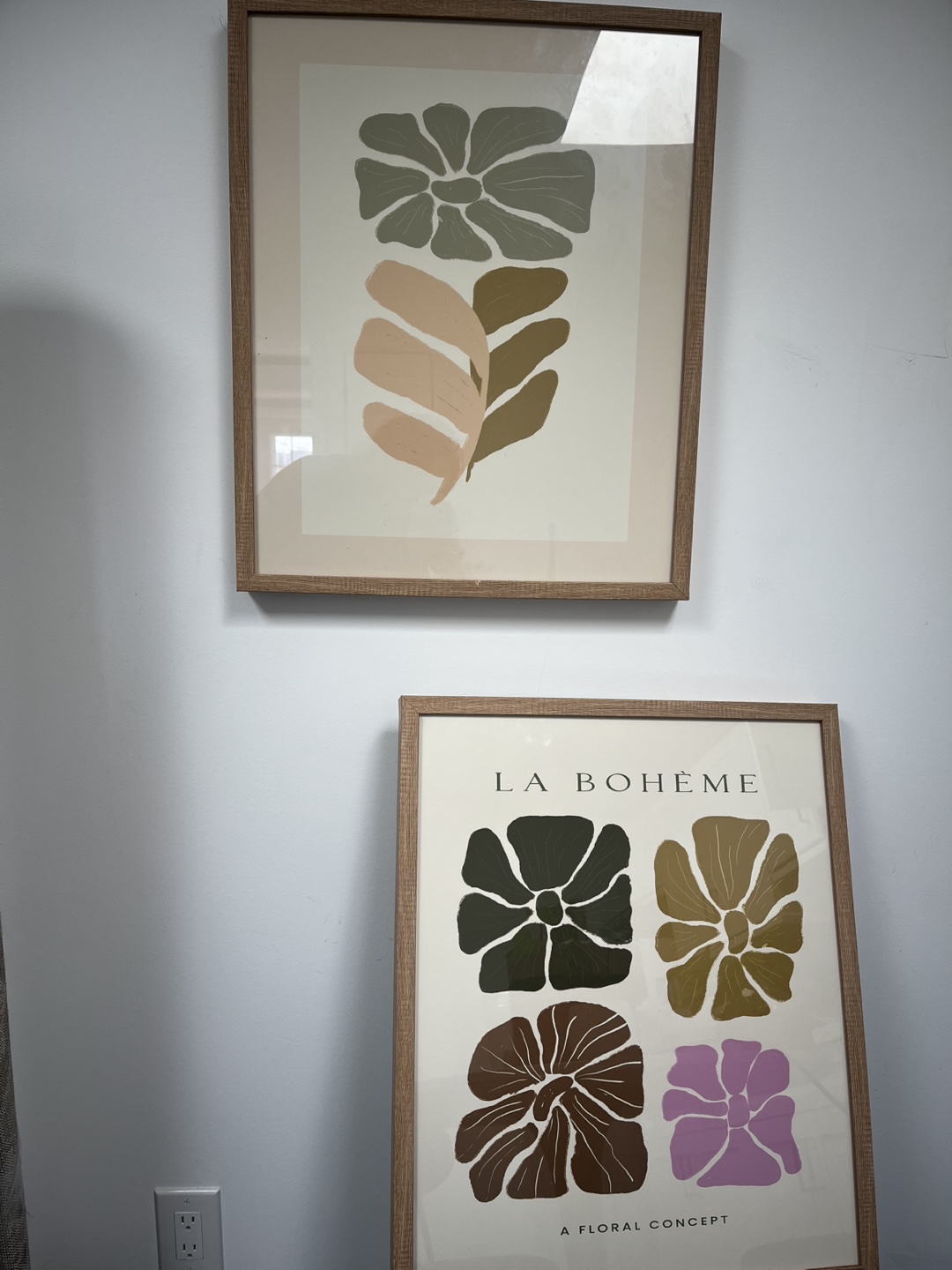 Set of Two Framed Floral Prints