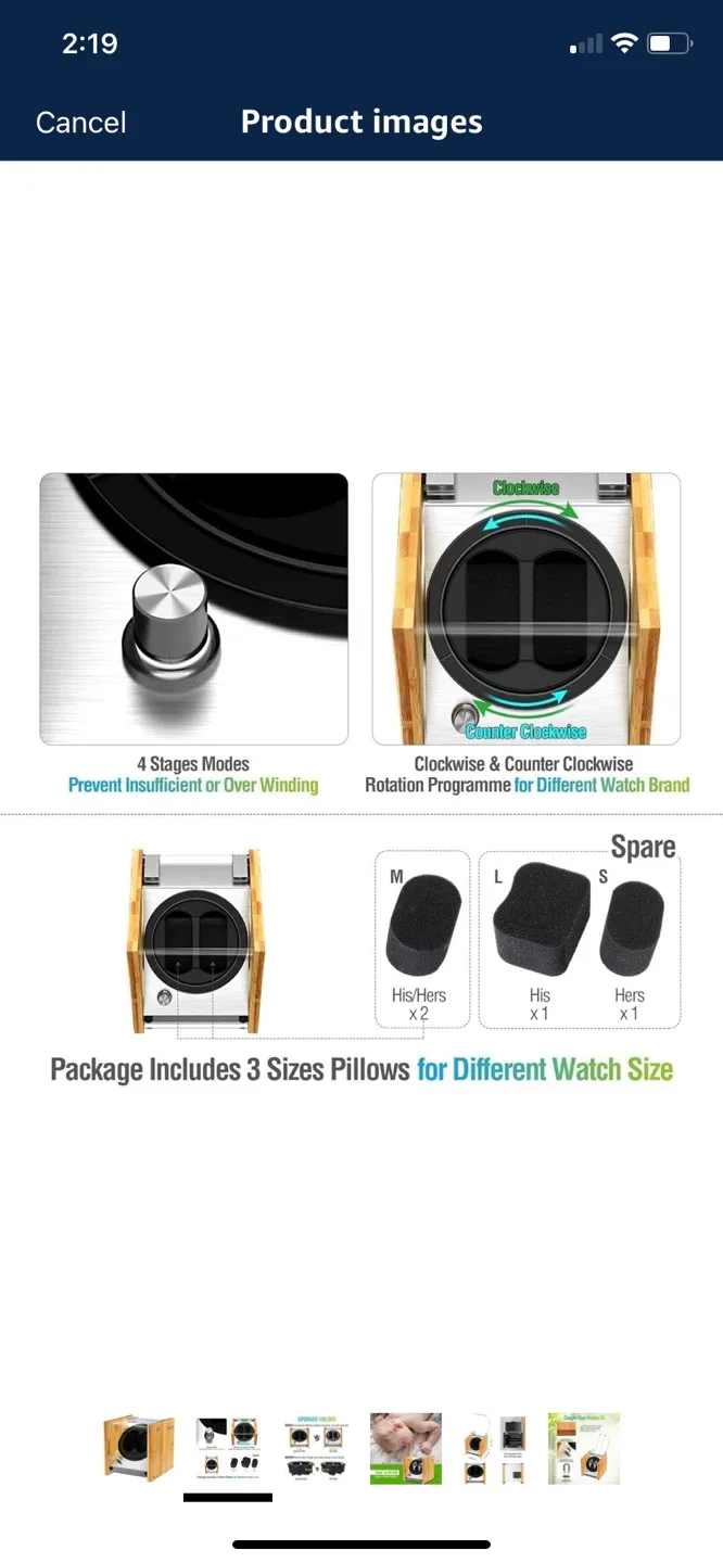 Watch Winder Smith Bamboo image indicator(3)