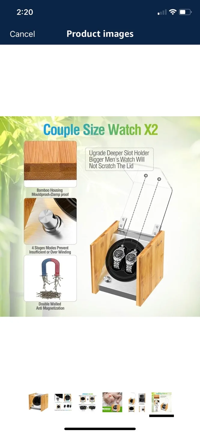 Watch Winder Smith Bamboo image indicator(7)