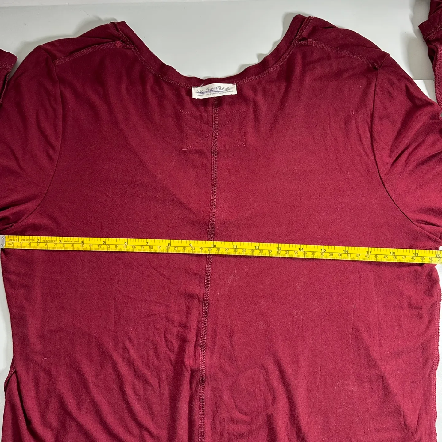 We The Free burgundy V-neck long sleeve shirt Large image indicator(6)