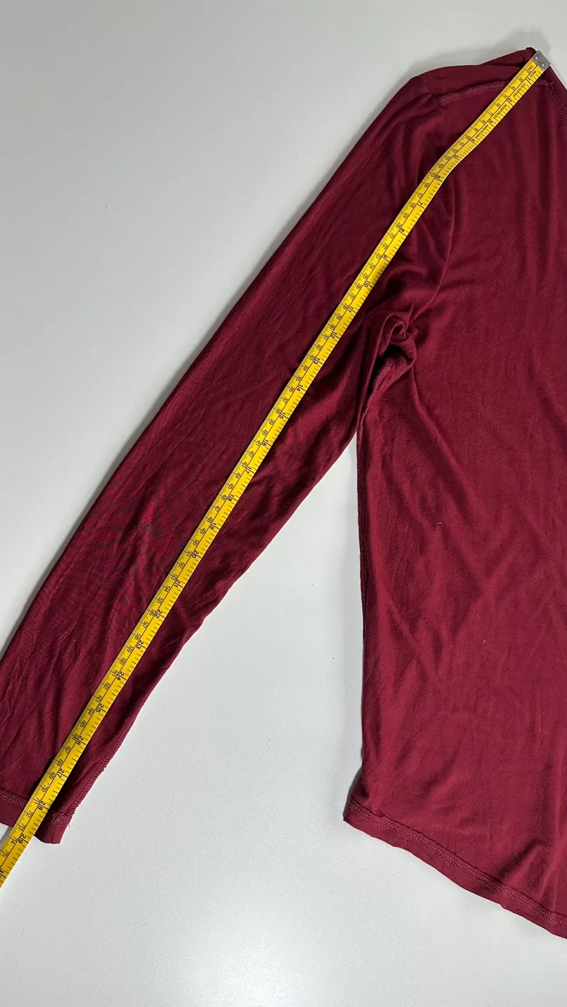We The Free burgundy V-neck long sleeve shirt Large image indicator(8)